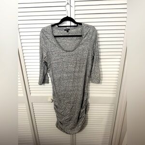 Express Gray Ruched Dress Size L
